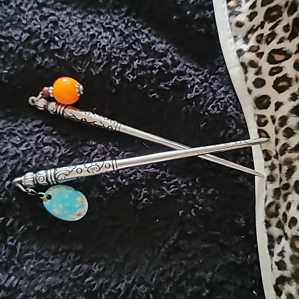 Vintage Metal Hairsticks